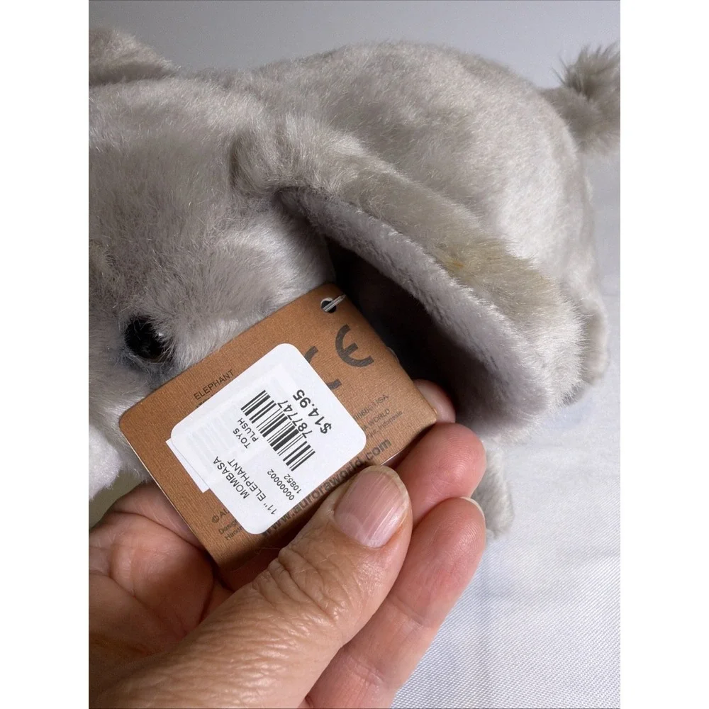 Aurora Miyoni African Elephant Gray Plush Safari Stuffed Animal Toy NWT 13